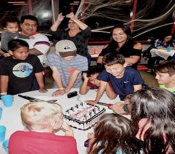 Kids celebrating at a birthday party